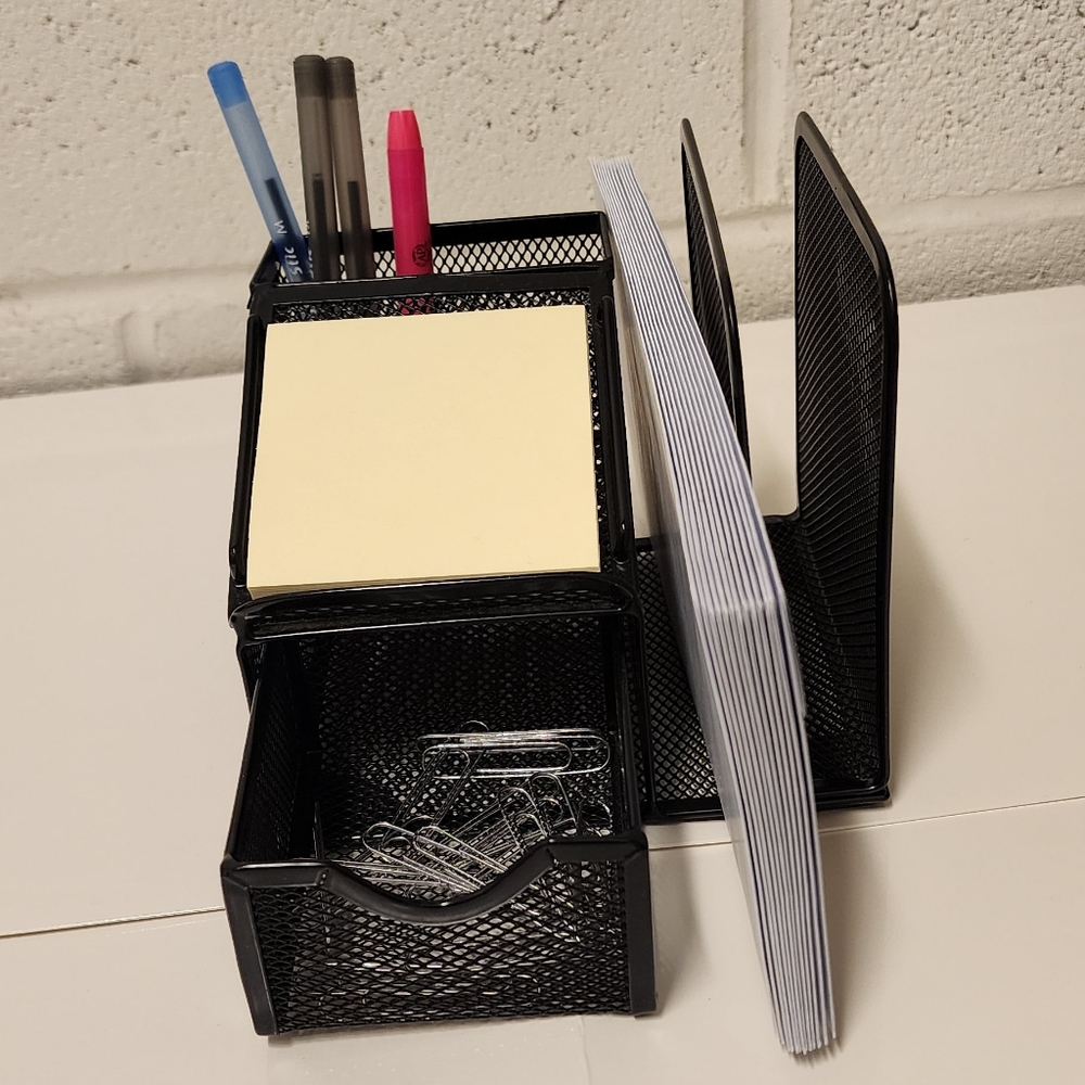 Desk Organizer Mesh Desktop Office Supplies